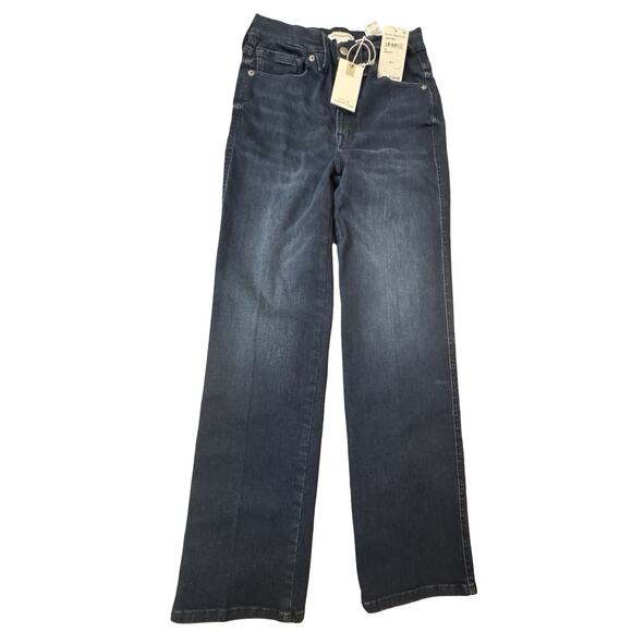 NWT Good American Good Curve Straight Stretch Denim Jeans Sz 00-4 (24x28) - Picture 1 of 5